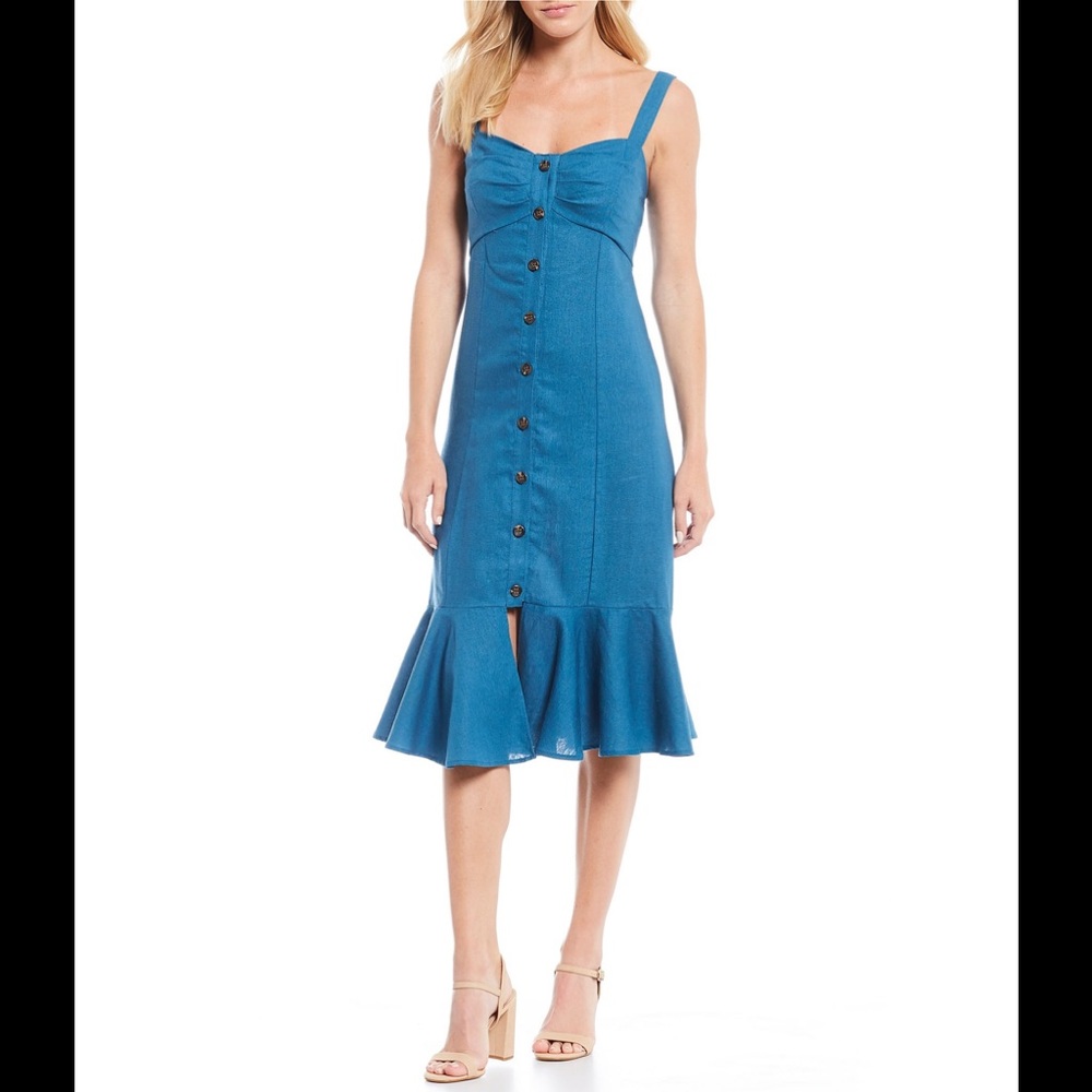 Band of Gypsies buttoned down midi dress